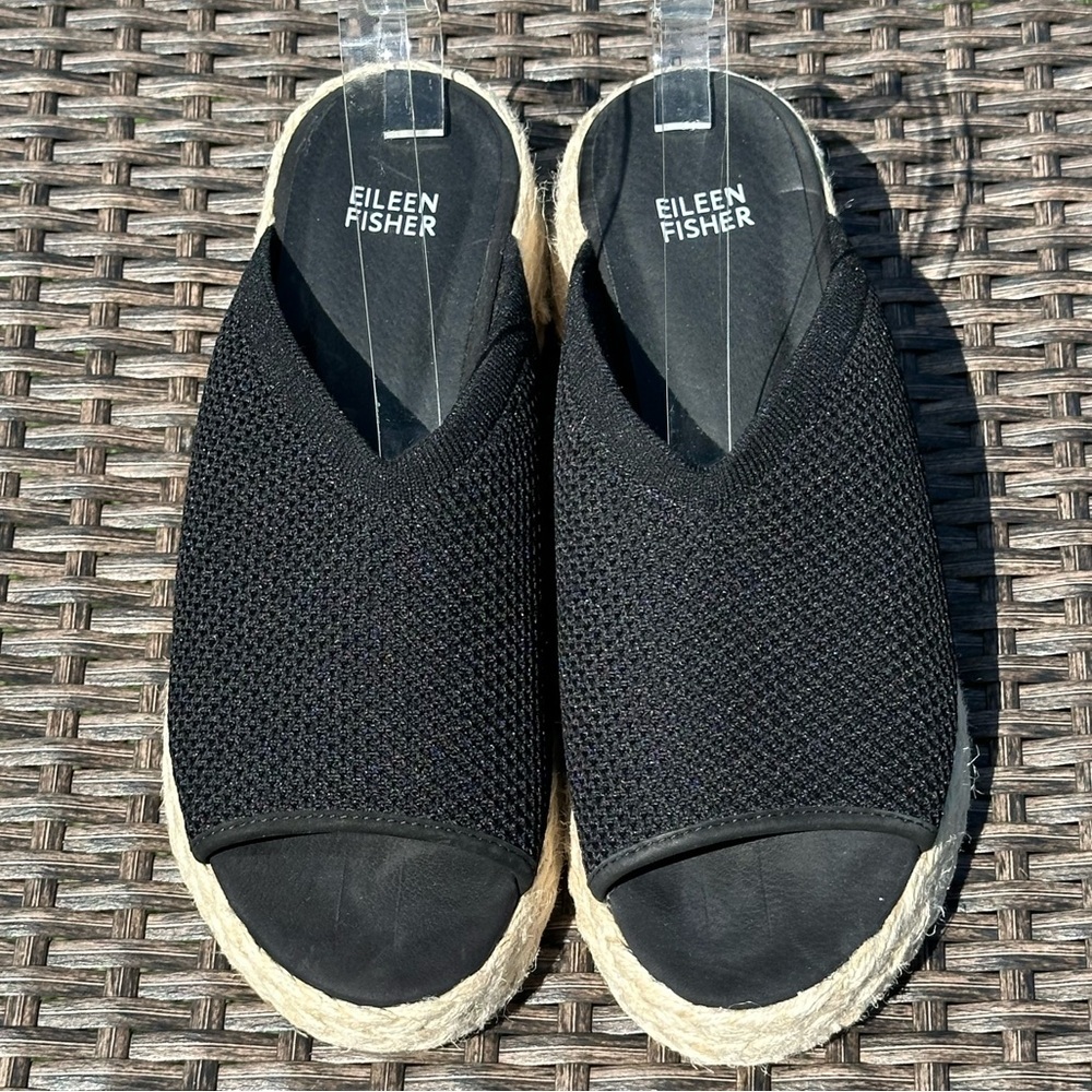 Eileen Fisher Platform wedge mule sandals